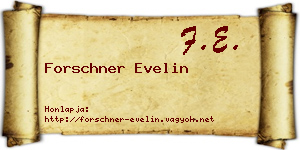 Forschner Evelin névjegykártya